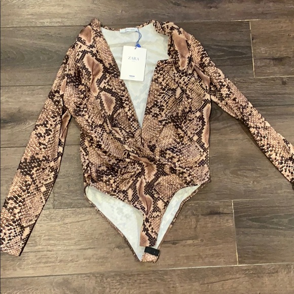 zara snakeskin bodysuit
